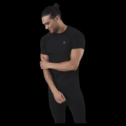 Norfolk Floki Short Sleeve Slim Fit 100% Merino Wool Black Svart