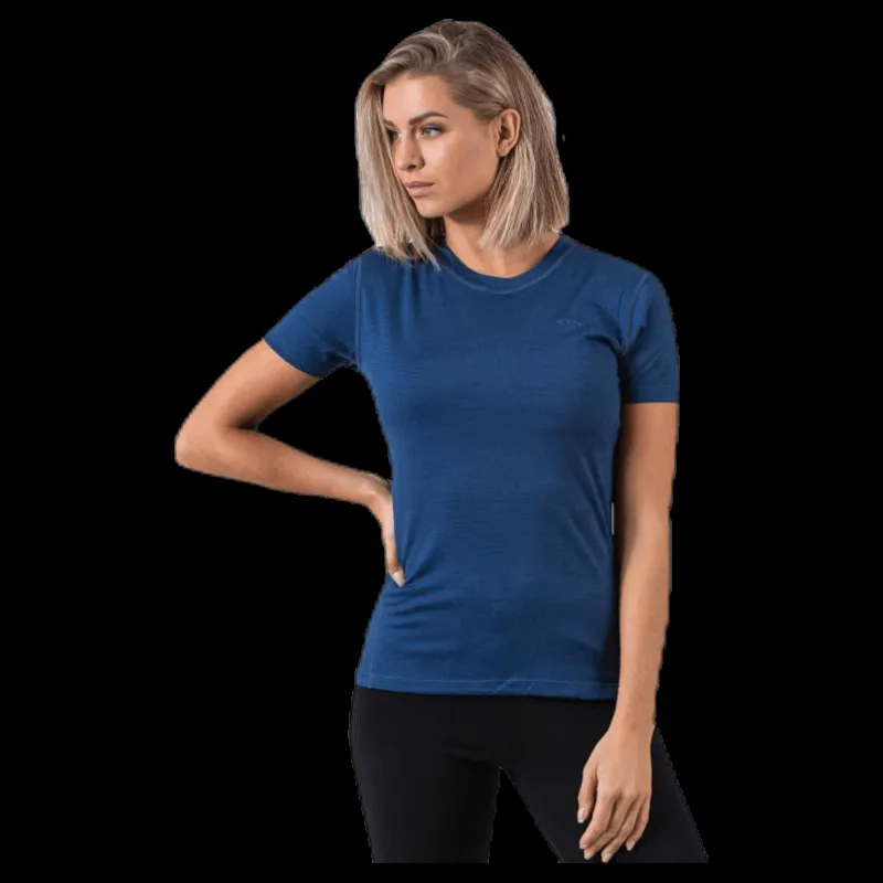 Discount Wyte Flora Merino SS Blue Blå