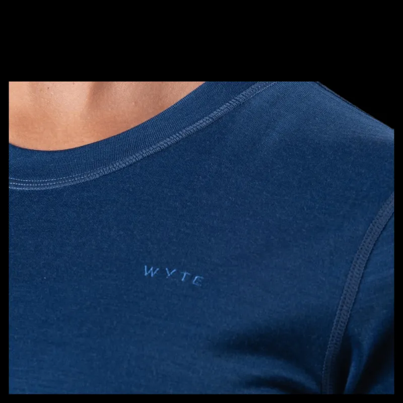 Discount Wyte Flora Merino SS Blue Blå