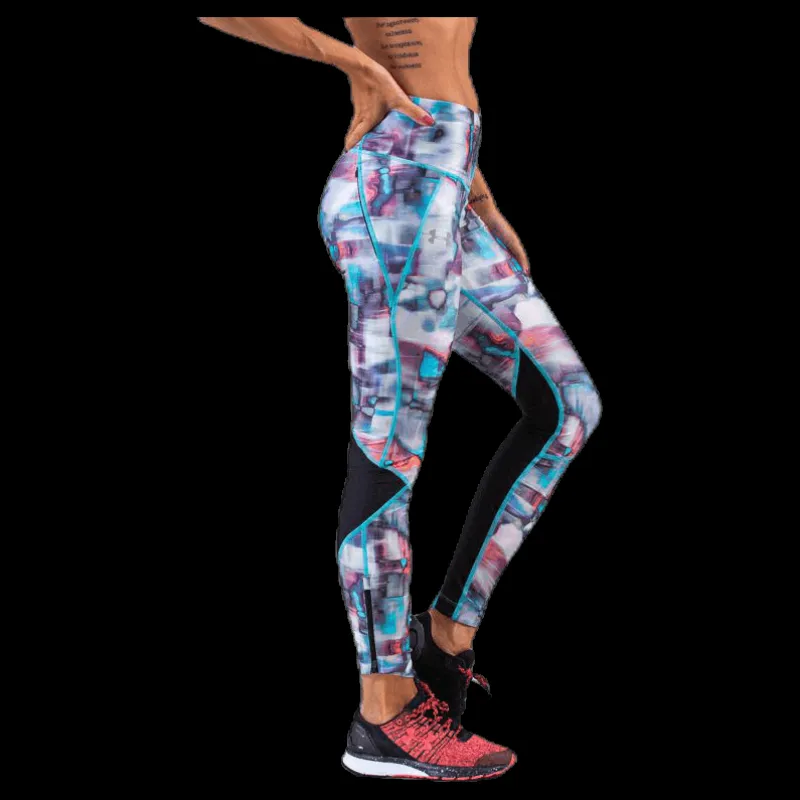New Under Armour Fly Fast Printed Tight Black Svart