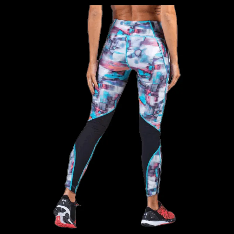 New Under Armour Fly Fast Printed Tight Black Svart