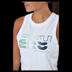 2XU Form Tank White/willow Green Vit Clearance