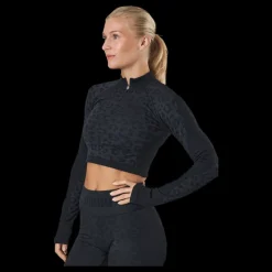 Puma Formknit Seamless Cropped 1/4 Black-leopard Print Grå Discount