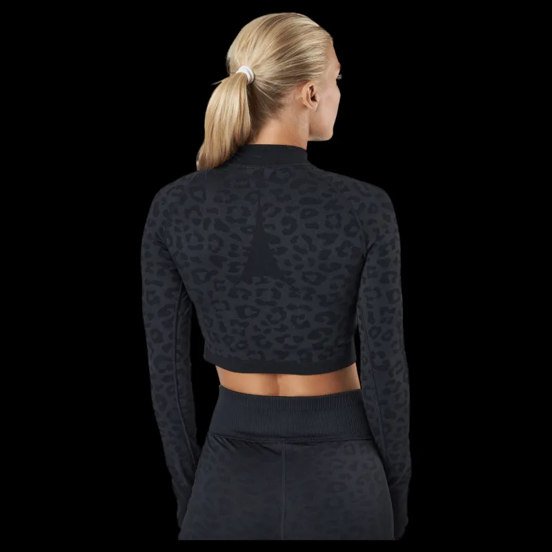 Puma Formknit Seamless Cropped 1/4 Black-leopard Print Grå Discount