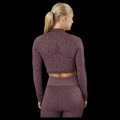Online Puma Formknit Seamless Cropped 1/4 Dusty Plum-leopard Print Lila