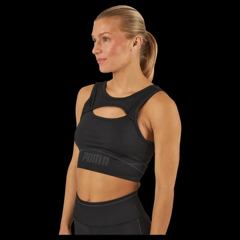 Hot Puma Formknit Seamless Fashion Bra Black-strong Gray Svart