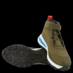 Discount adidas Fortarun All Terrain Cloudfoam Sport Running Elastic Lace and Top Strap Shoes Focus Olive / Pulse Blue / Shadow Olive Blå