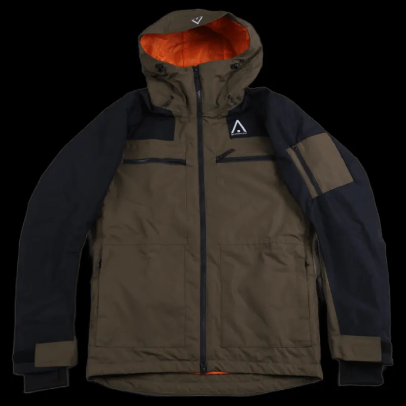 Outlet ColourWear Frame Jacket Green Flerfärgad