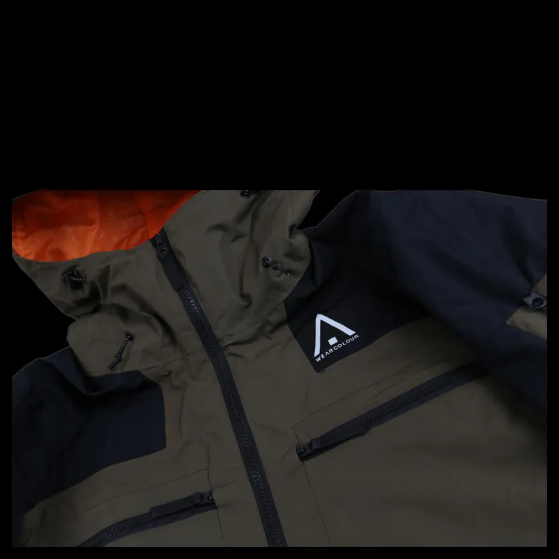 Outlet ColourWear Frame Jacket Green Flerfärgad