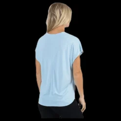 Clearance Only Free Life S/S O-Neck Top Jrs Blue Blå