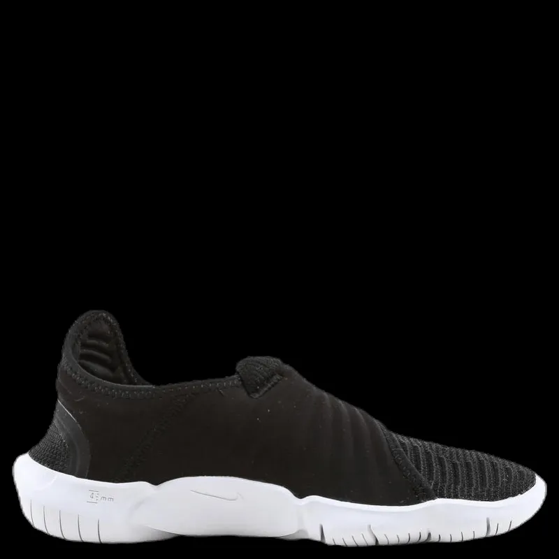 Nike Free Run Flyknit 3.0 White/Black Svart Clearance