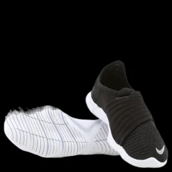 Nike Free Run Flyknit 3.0 White/Black Svart Clearance