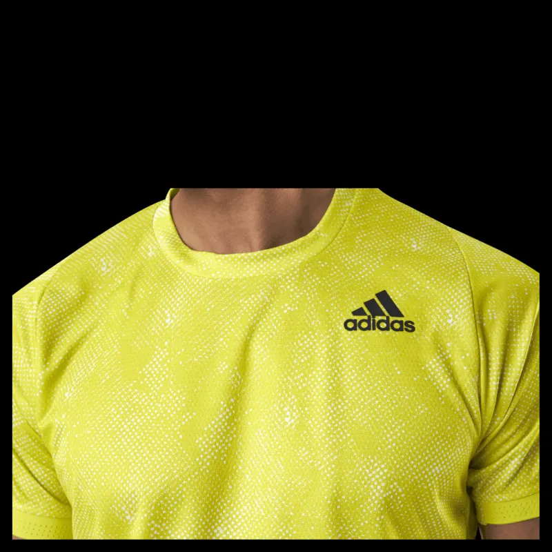 Outlet adidas Tennis Freelift T-Shirt Primeblue Heat Yellow Gul