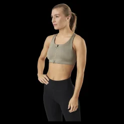 Stay in place Front Zip Sports Bra Green Grön Hot