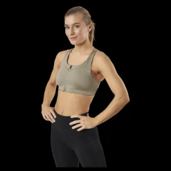 Stay in place Front Zip Sports Bra Green Grön Hot