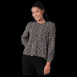 Pieces Frya Ls Top D2D Black Svart Best