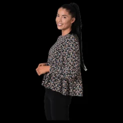 Pieces Frya Ls Top D2D Black Svart Best