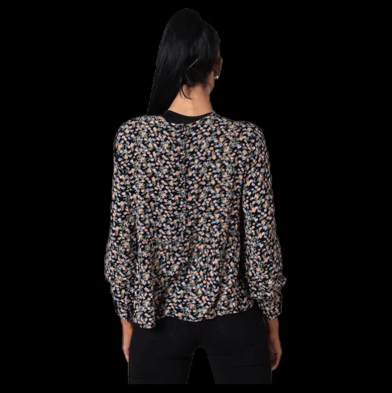 Pieces Frya Ls Top D2D Black Svart Best