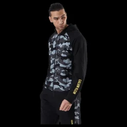 Calvin Klein Full Zip Hooded Jacket Patterned/Black Mönstrad och Svart Best