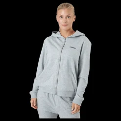 Hot Calvin Klein Full Zip Hoodie Grey Heather Grå