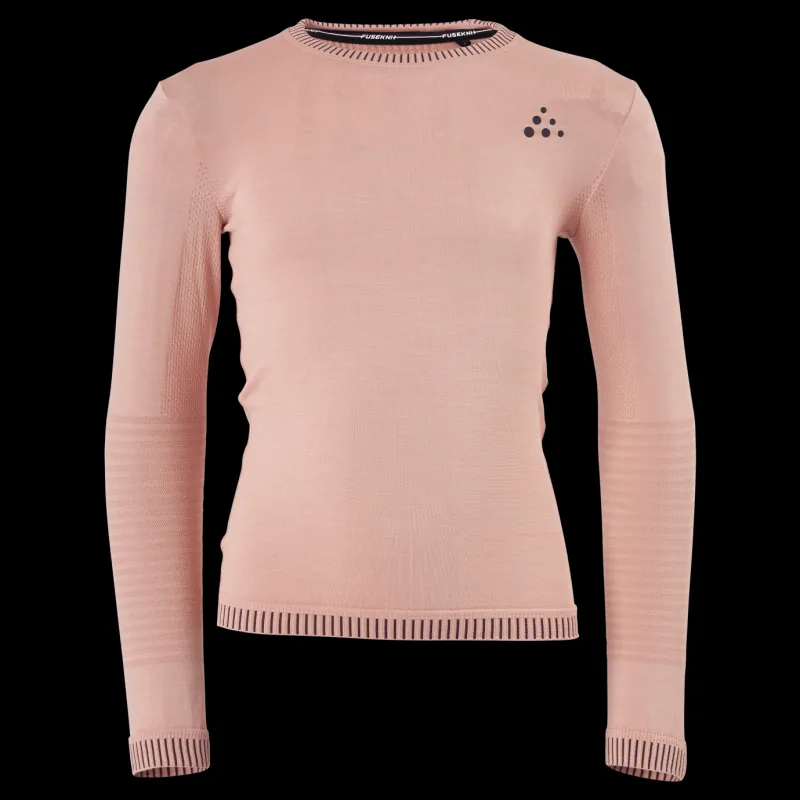 Discount Craft Fuseknit Comfort Rn Ls Hint/peak Rosa