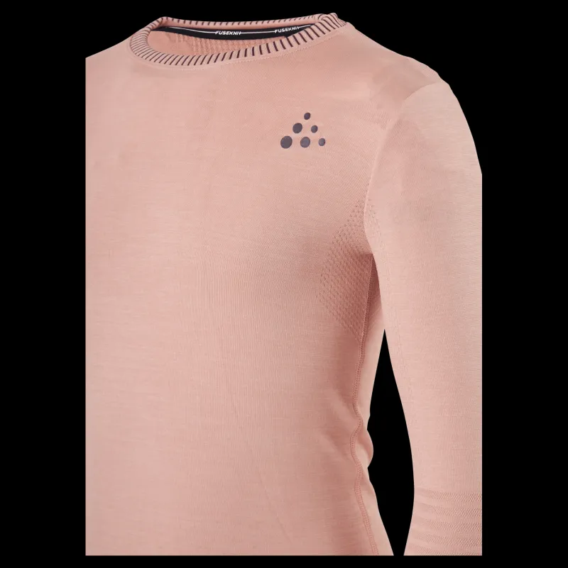 Discount Craft Fuseknit Comfort Rn Ls Hint/peak Rosa