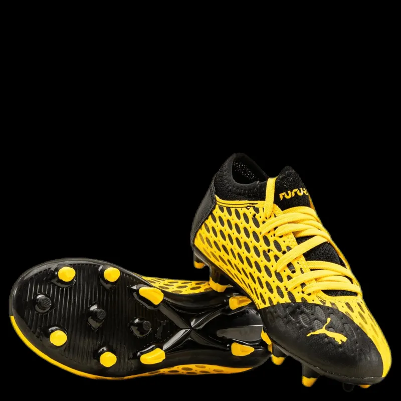 New Puma Future 5.4 FG/AG Junior Black/Yellow Svart och Gul