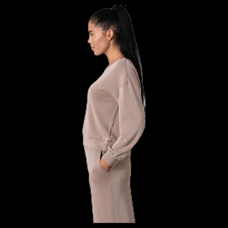 Clearance Only Gaia L/S V-Neck Top Swt White Vit