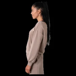 Clearance Only Gaia L/S V-Neck Top Swt White Vit
