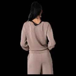 Clearance Only Gaia L/S V-Neck Top Swt White Vit