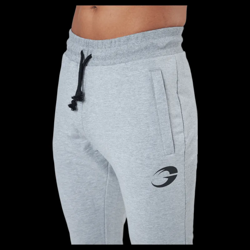 New GASP Tapered Joggers Light Grey Melange Grå