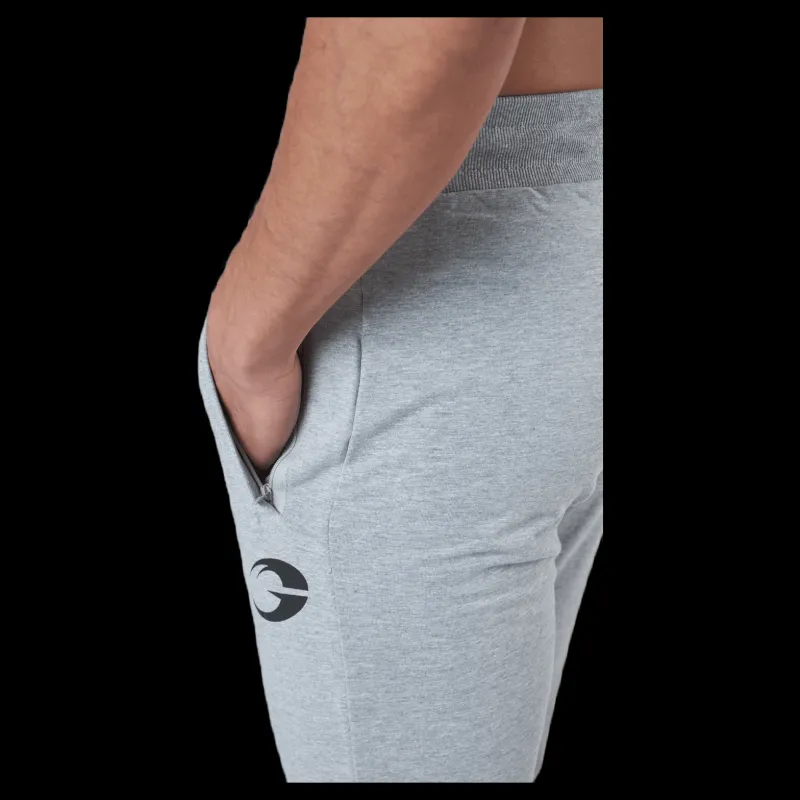 New GASP Tapered Joggers Light Grey Melange Grå