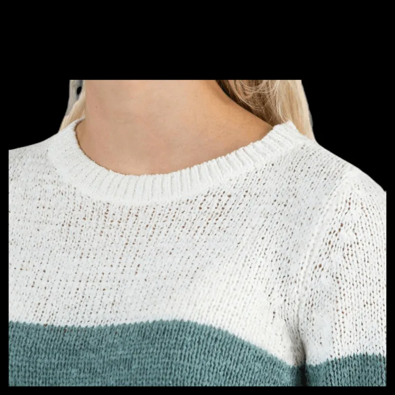 Only Geena L/S Block Pullover Knt White Vit Hot