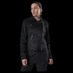 Outlet Only Gerry Faux Suede Biker Otw Black