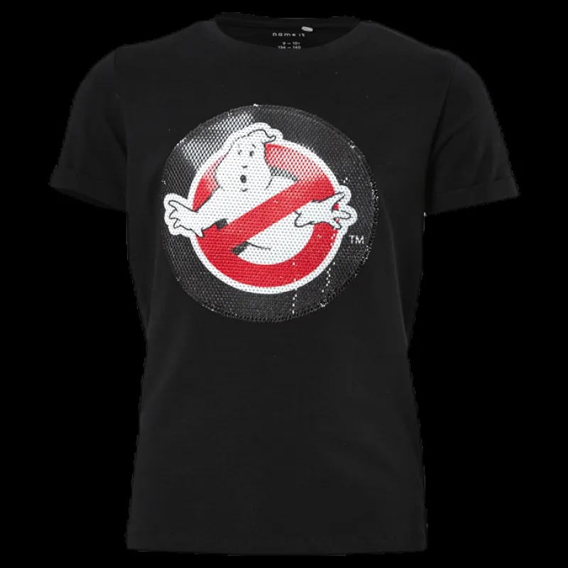 Name It Ghostbusters Lue Ss Top Black Svart Outlet