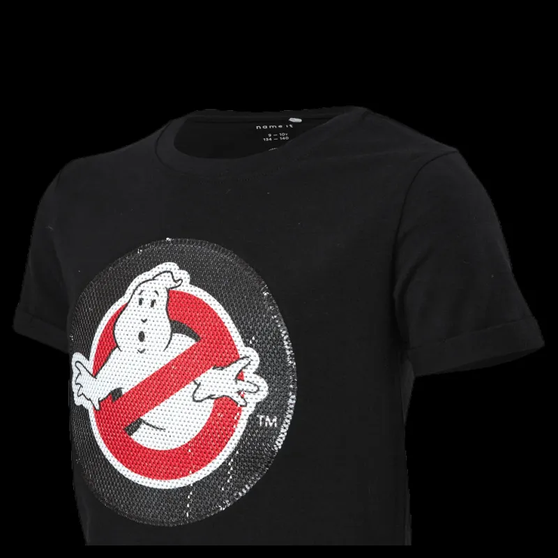 Name It Ghostbusters Lue Ss Top Black Svart Outlet