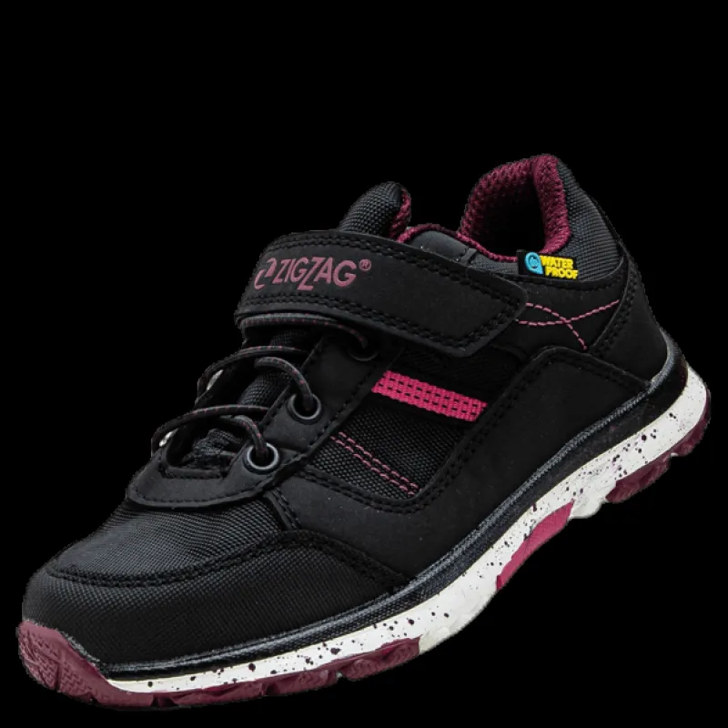 New ZigZag Ginden Kids Shoes Waterproof Black Svart