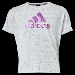adidas Girls Bos Tee White Melange / Sonic Fuchsia Grå Hot
