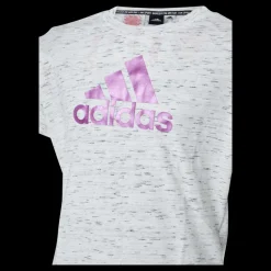 adidas Girls Bos Tee White Melange / Sonic Fuchsia Grå Hot