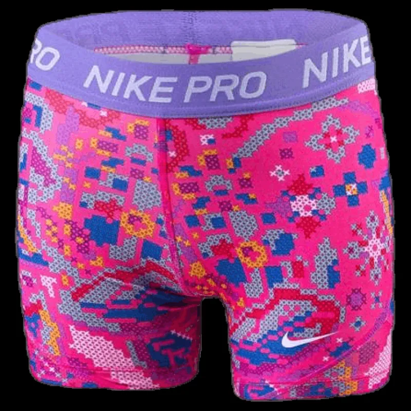 Sale Nike Girls Boy Short Print Femme Pink Flerfärgad