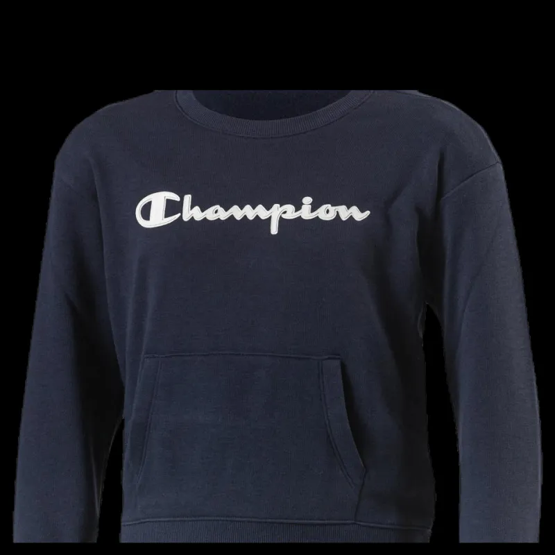 Outlet Champion Girls Crewneck Sweatshirt Blue Blå