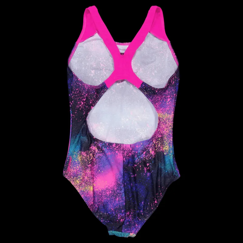 Speedo Girls Digital Allover Splashba Black/pink Lila