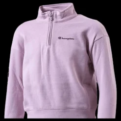 Online Champion Girls Half Zip Sweatshirt Pink Rosa