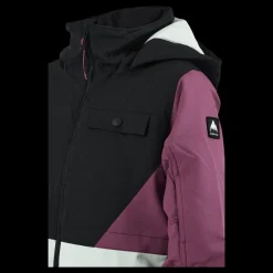 Best Burton Girls' Khione 2l Jacket True Black/vivid Viola/jewel G Svart