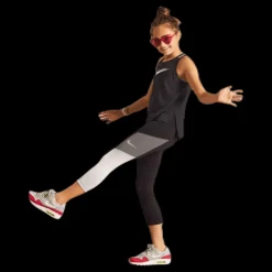 New Nike Girls Trophy Tight Black Svart