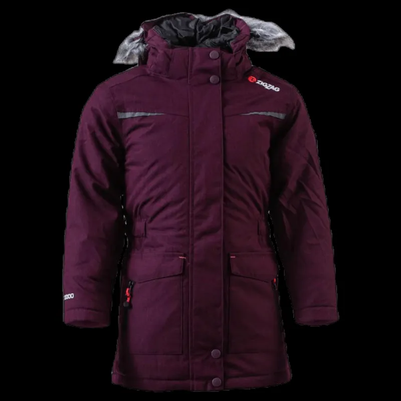 ZigZag Gitte Girl Melange Parka W-PRO 10000 Purple Lila New