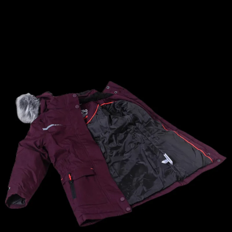 ZigZag Gitte Girl Melange Parka W-PRO 10000 Purple Lila New