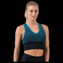 BLACC Gradient Seamless Top Blue Blå Sale