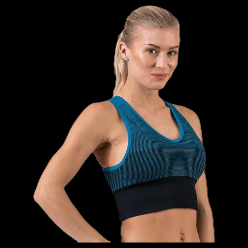 BLACC Gradient Seamless Top Blue Blå Sale