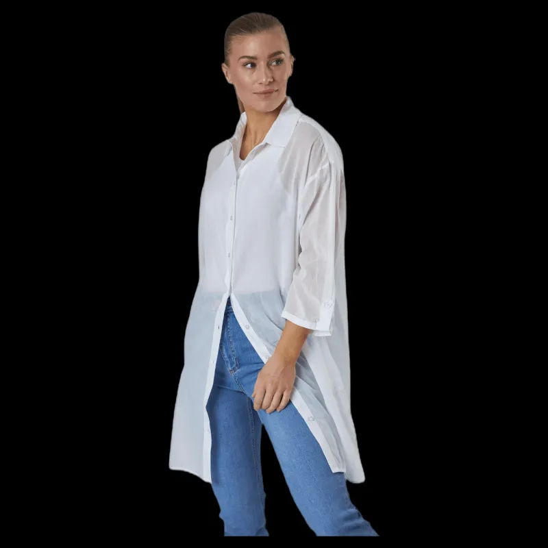 Pieces Gudde 3/4 Shirt Sww Bc White Vit Outlet